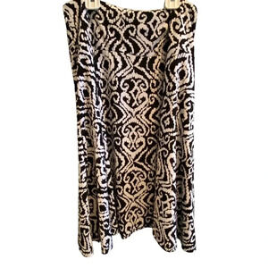 CHICOS WOMENS BLACK WHITE SKIRT BOTTOMS FALL WINTER CASUAL OFFICE SIZE 0 SMALL